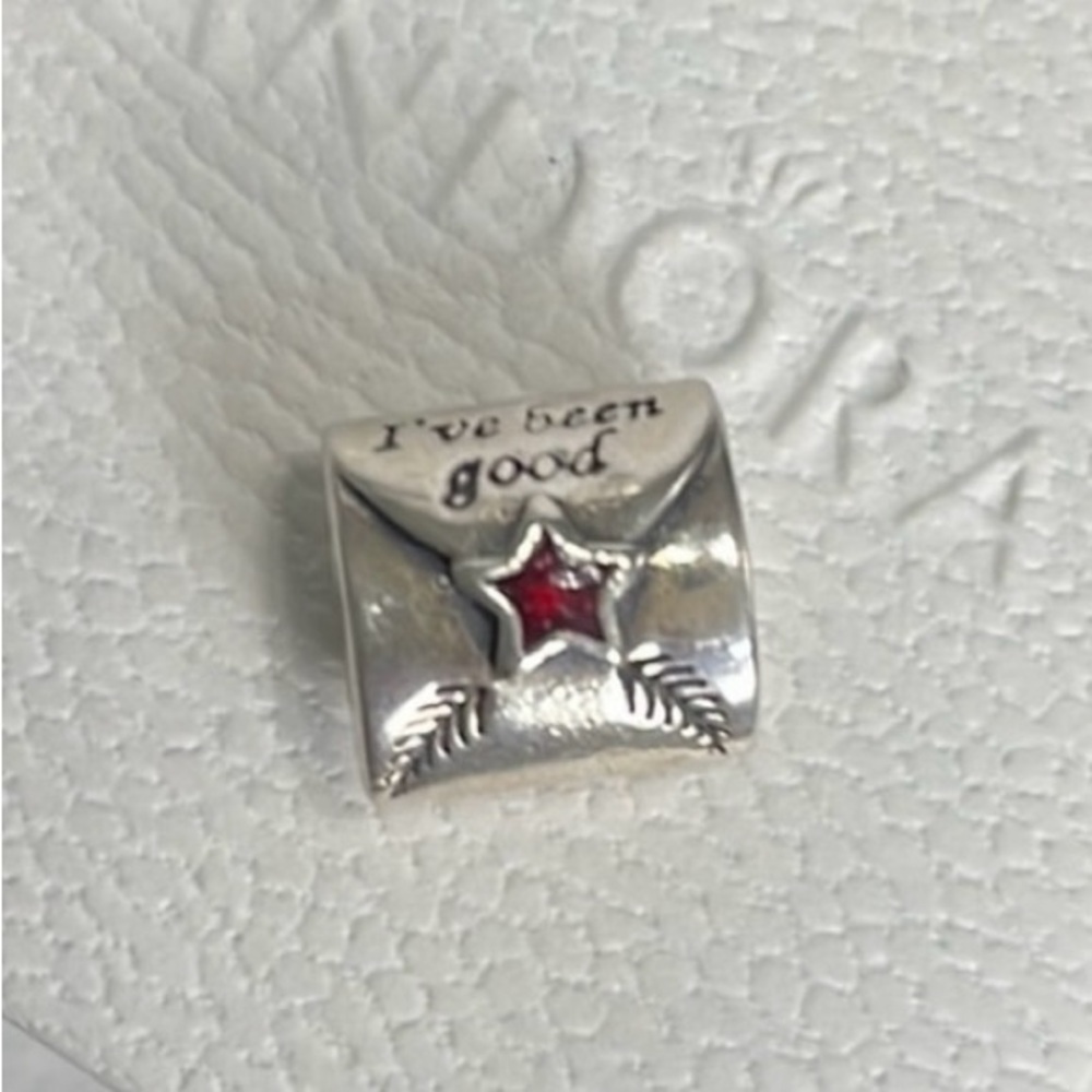 Pandora Letter To Santa At The North Pole with Red Translucent Glazed Star Charm